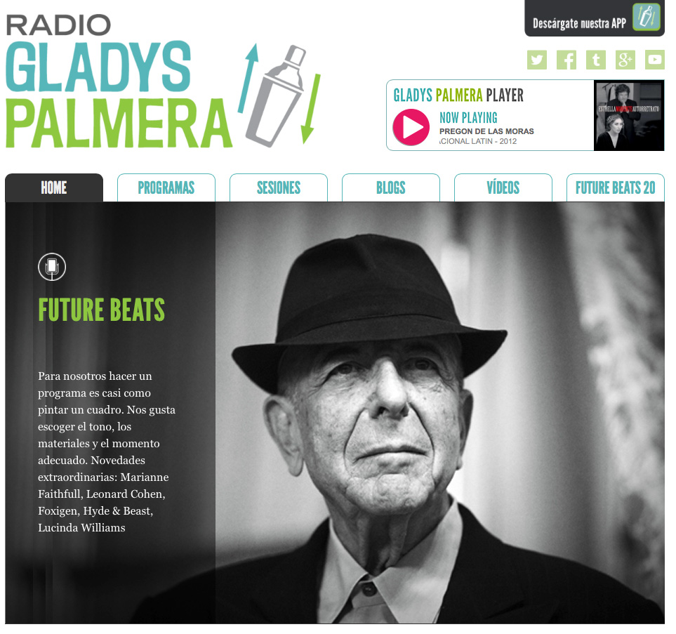 Página principal del nuevo portal de Radio Gladys Palmera./ (RGP)